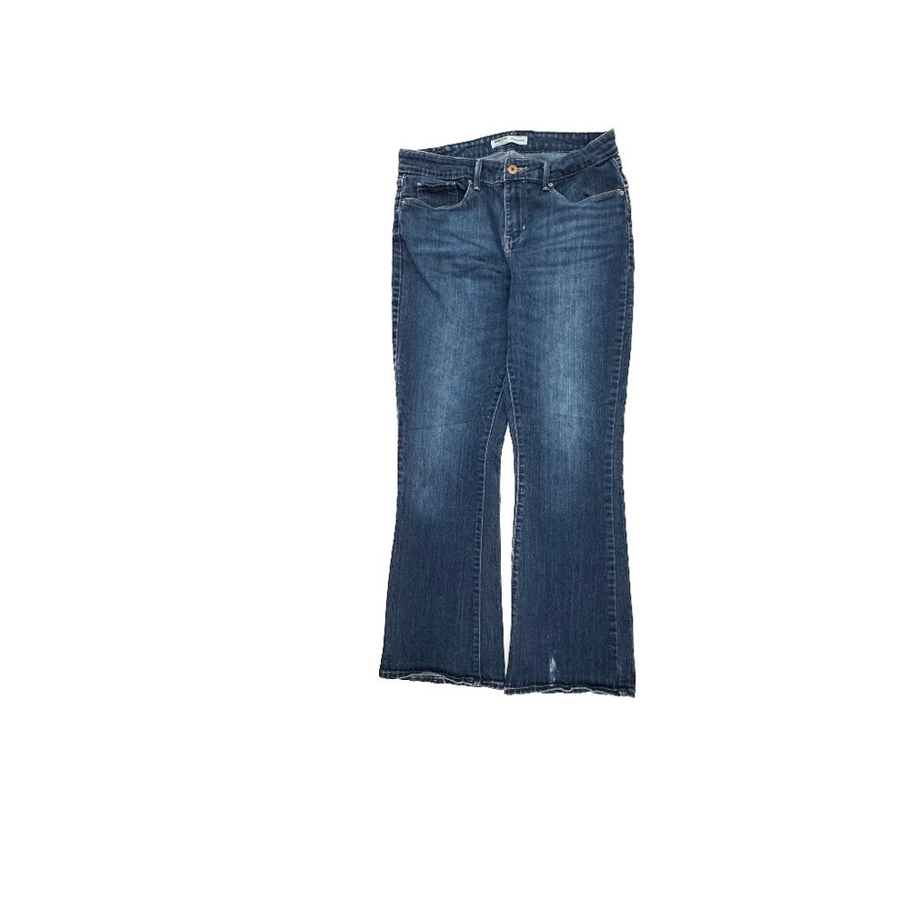 Signature By Levi Strauss Mid Rise Bootcut Women's size 12P Dark Blue Denim Jean